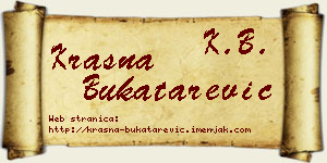 Krasna Bukatarević vizit kartica